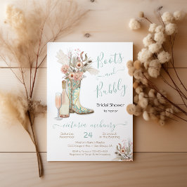 Boots and Bubble Western Cowgirl Vrijgezellenfeest Kaart