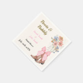 Boots and Bubbly Bridal Shower Servet (Hoek)