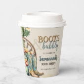 Boots and Bubbly Country Cowgirl Western Verjaarda Papieren Bekers (Achterkant)