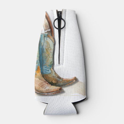 Boots and Bubbly Country Western Rodeo Theme Party Flesjeskoeler (Achterkant)