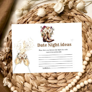 Boots and Bubbly Date Night Ideas Vrijgezellenfees Informatiekaartje