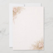 Boots and Bubbly Floral Bow Bridal Shower Kaart (Achterkant)