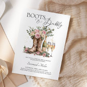 Boots and Bubbly Rustic Western Bridal Shower Kaart