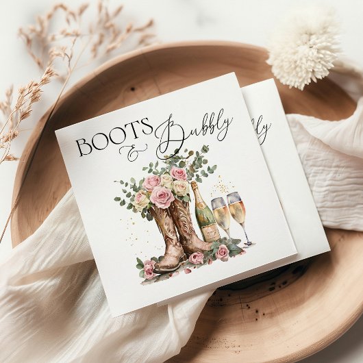 Boots and Bubbly Rustic Western Bridal Shower Servet