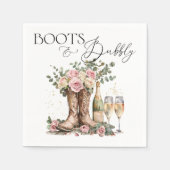 Boots and Bubbly Rustic Western Bridal Shower Servet (Voorkant)