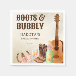 Boots and bubbly western rodeo cowgirl brunch servet