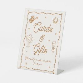 Boots and Bubby Bridal Shower Cards and Gifts  Reclamebord Met Voetstuk