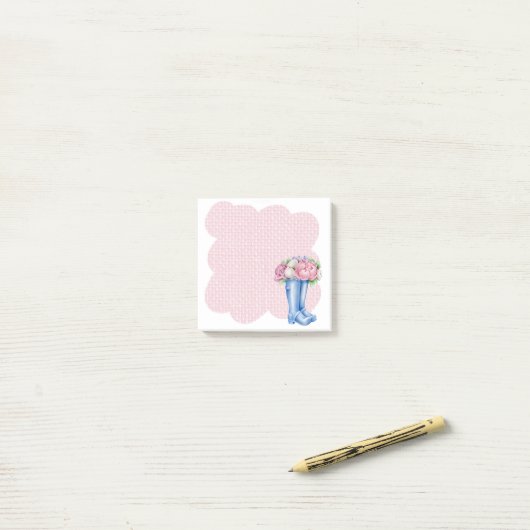 Boots and Roses Post-Its Post-it® Notes (Op bureau)