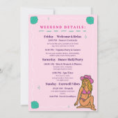 Boots & Bikinis Bachelorette Invitation  Kaart (Achterkant)