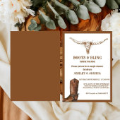 Boots & Bling Boho Western Cowboy Vrijgezellenfees Kaart