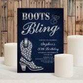 Boots Bling Denim Western Birthday Kaart