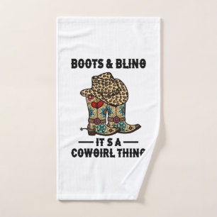Boots & Bling Het is een Cowgirl ding Handdoek