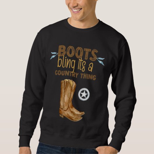 Boots Bling it a country-ding Trui (Voorkant)