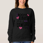 Boots Bling it a Cowgirl Thuis Cute Love Country Trui (Voorkant)