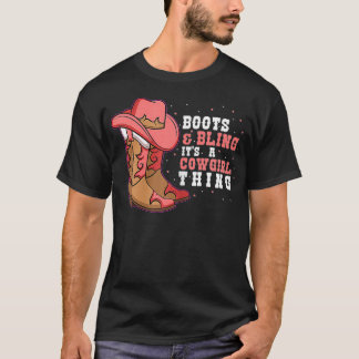 Boots Bling Its A Cowgirl Thing (2) T-shirt