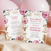 Boots & Bling Roze Bachelorette Weekend Itinerariu Kaart