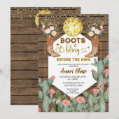 Boots & Bling voor de ring vrijgezellenfeest Kaart (Voorkant / Achterkant)