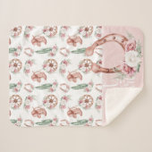 Boots & Blooms Western Chique Schattigee Kleine Co Sherpa Deken (Voorkant (horizontaal))