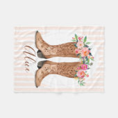 Boots Boho waterverf op maat gemaakte deken (Voorkant (Horizontaal))