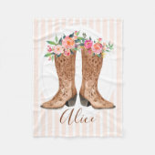 Boots Boho waterverf op maat gemaakte deken (Voorkant)