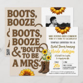 Boots Booze & Bout wordt Mrs Vrijgezellenfeest Fot Kaart (Voorkant / Achterkant)