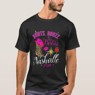 Boots Booze en Besties Nashville Meisjes Trip 2024 T-shirt