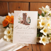 Boots & Bottles Chic Cowgirl Western Baby shower Kaart