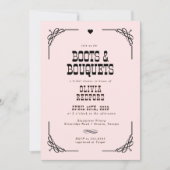 Boots & Bouquets Western Cowgirl Vrijgezellenfeest Kaart (Voorkant)