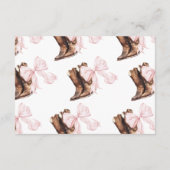 Boots & Bows Baby Shower Diaper Raffle Informatiekaartje (Achterkant)