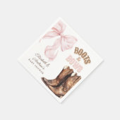 Boots & Bows TWINS Baby Shower Servet (Hoek)