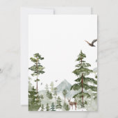 Boots Boy Pine Adventure Begin Forest Baby shower Kaart (Achterkant)