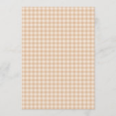 Boots & Brews Gingham Koppels Bruiloft Kaart (Achterkant)