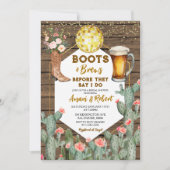 Boots & Brews Western Country Beer Vrijgezellenfee Kaart (Voorkant)