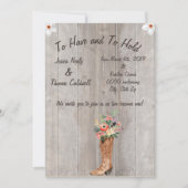 Boots bruiloft uitnodiging (Voorkant)