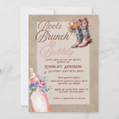 Boots Brunch & Bubbly Bruids Douche Uitnodiging (Voorkant)