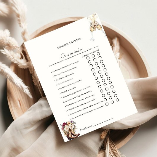 Boots & Bubb Over of onder vrijgezellenfeest spel  Aankondiging