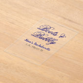 Boots & Bubble bachelorette party name purpleplace Acryl Uitnodigingen (Laagn)