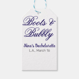Boots & Bubble bachelorette party name purpleplace Cadeaulabel