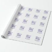 Boots & Bubble bachelorette party name purpleplace Cadeaupapier (Uitgerold)