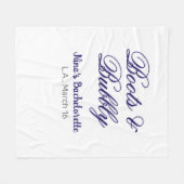 Boots & Bubble bachelorette party name purpleplace Fleece Deken (Voorkant (Horizontaal))