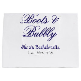 Boots & Bubble bachelorette party name purpleplace Groot Cadeauzakje