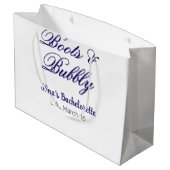 Boots & Bubble bachelorette party name purpleplace Groot Cadeauzakje (Achterkant Gekanteld)