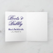 Boots & Bubble bachelorette party name purpleplace Kaart (Binnen)