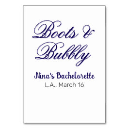 Boots & Bubble bachelorette party name purpleplace Kaart