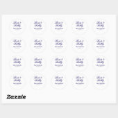 Boots & Bubble bachelorette party name purpleplace Ronde Sticker (Vel)