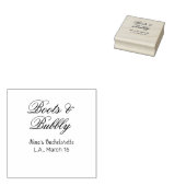Boots & Bubble bachelorette party name purpleplace Rubberstempel (Gestempeld)