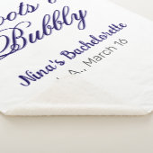 Boots & Bubble bachelorette party name purpleplace Sherpa Deken (3/4)