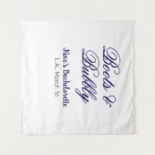 Boots & Bubble bachelorette party name purpleplace Wandkleed (Voorkant (horizontaal))