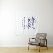 Boots & Bubble bachelorette party name purpleplace Wandkleed (In Situ (horizontaal))