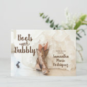 Boots & Bubble Texas Bride in Boots Vrijgezellenfe Kaart (Staand voorkant)